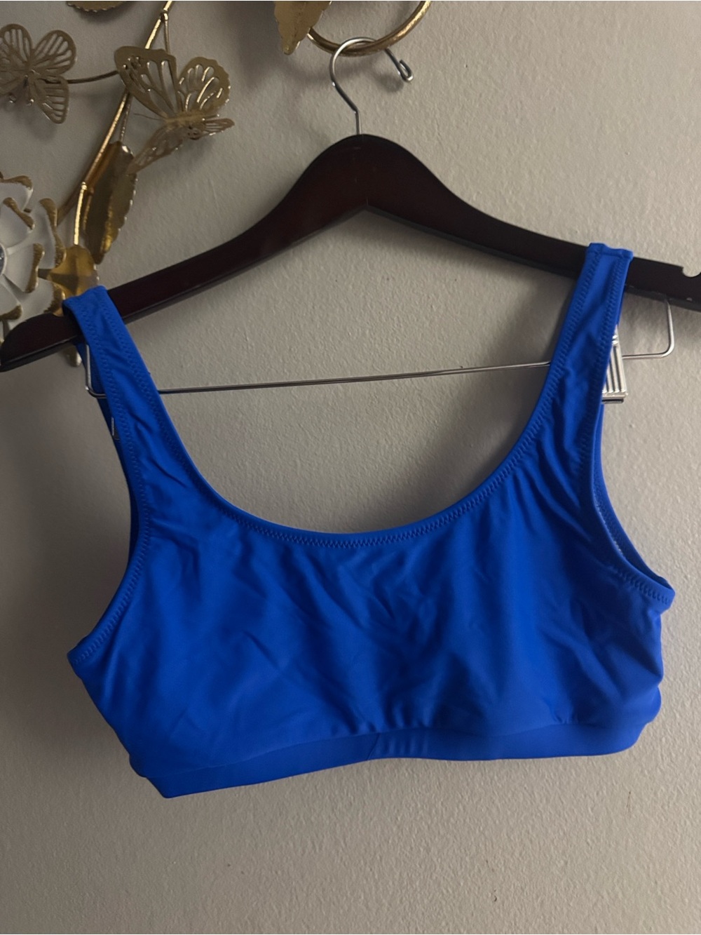 Royal Blue Scoop Bikini Top - Unbranded